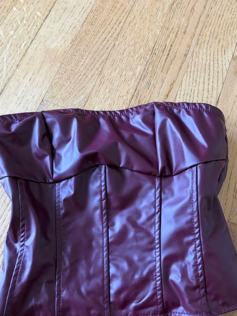 Women's Burgundy leather Corset